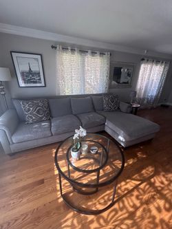 130 “ Sectional Couch  Grey
