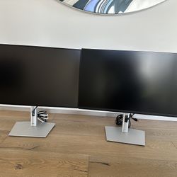 2x 27” Dual 1080p Modern Monitor Setup