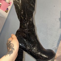 Women’s Crocodile High Boots