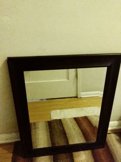 Wood frame with mirror
