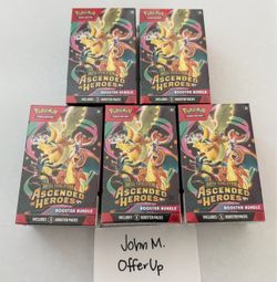 Pokémon TCG: Mega Evolution Ascended Heroes Booster Bundles NEW/SEALED x5
