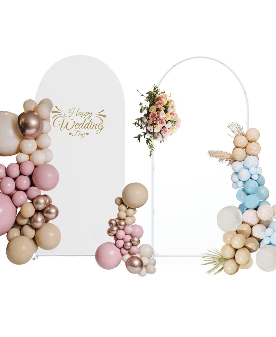 6-ft Wedding Arch Backdrop Stand / Arch Cover Spandex, 6FT Balloon Arched Frame Stand, Wedding Arches for Ceremony,Wedding Arch for Birthda