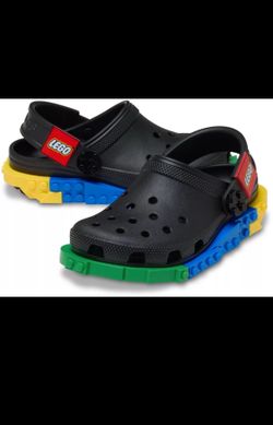 Crocs x LEGO® Creativity Clogs (kids size) 11K-6C Black New Fast Shopping