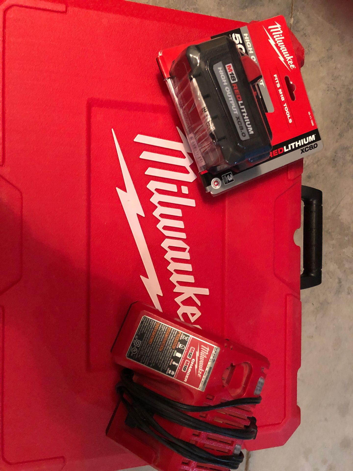 Milwaukee 8.0 battery and charger