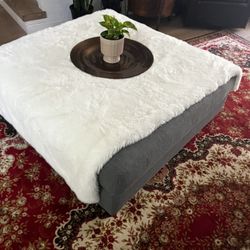 Restoration Hardware Coffee Table/ottoman  Made Out Of Material