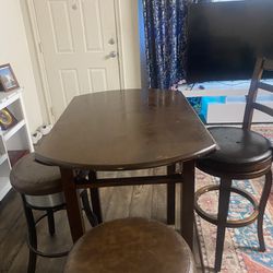 brown kitchen table with chairs 