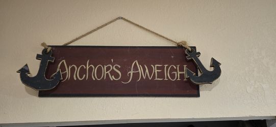 Nautical Anchor Aweigh With Rope