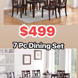 7 Pc Dining Set