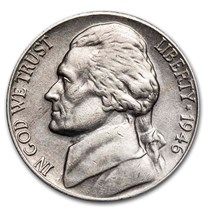 1946 USA America Jefferson Nickels Uncirculated coin