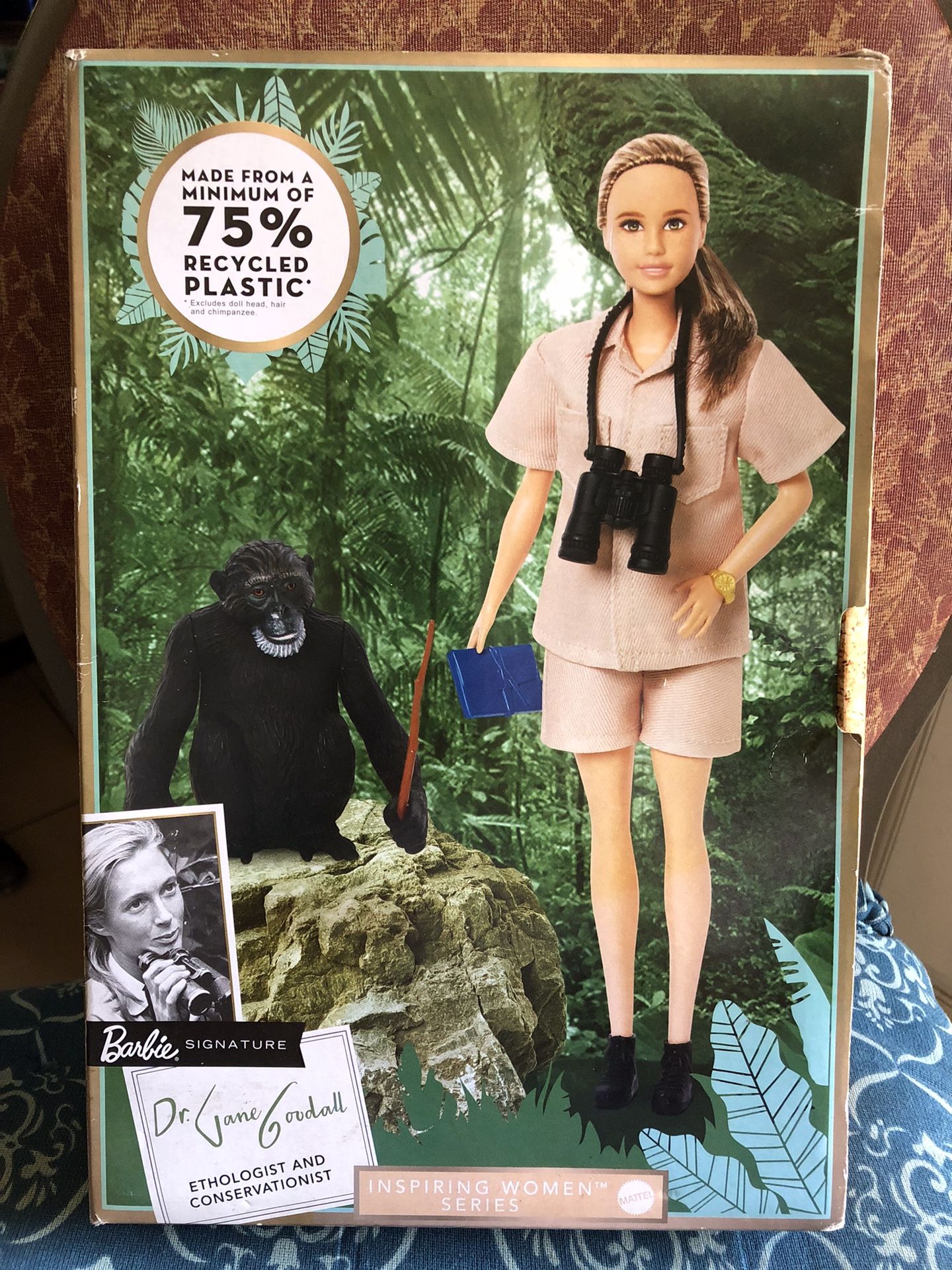 Dr. Jane Goodall Barbie Signature  Inspiring Women Series Doll Open Box