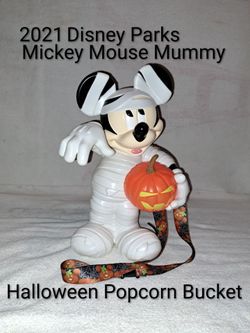 Disney Parks Mickey Mouse Mummy Pumpkin Halloween Popcorn Bucket