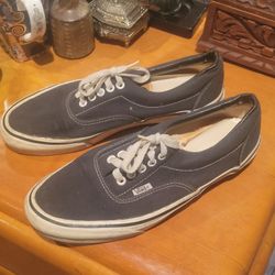 Vintage Original 1980's VANS USA Skate Tennis Bmx  Shoe BLACK 9 1/2 Mens