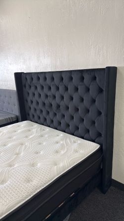 Queen platform bed frame