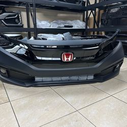 New Front Bumper Cover For 2019-2021 Honda Civic Sedan / coupe