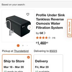 Profile Under Sink Tankless Reverse Osmosis Water Filtration System