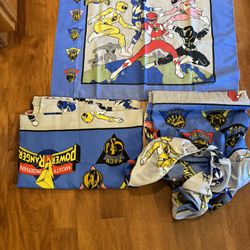 Vintage 90S Power Rangers Sheet Set Shipping Available