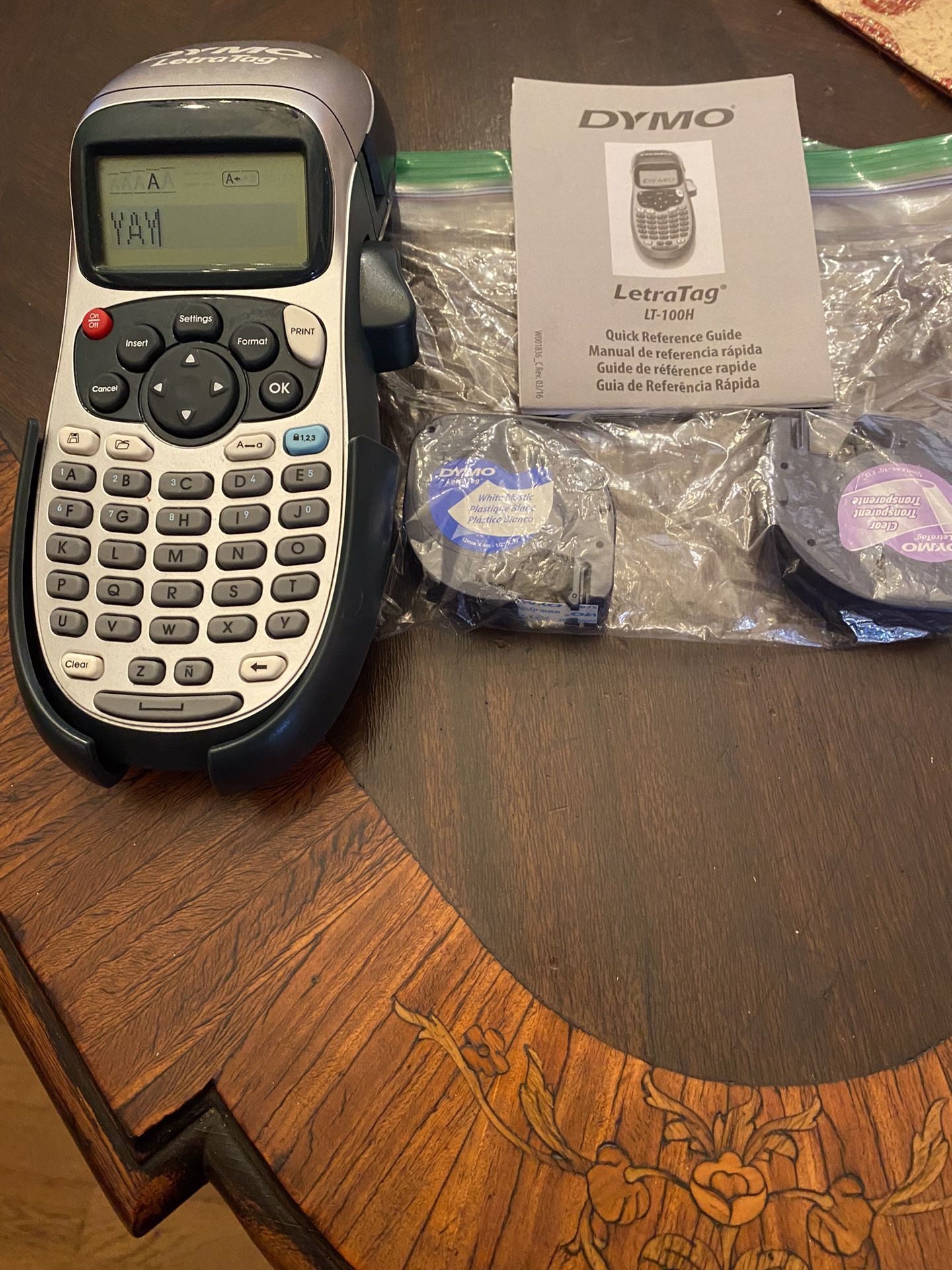 Dymo Label Maker / Printer With Holder And Extra Cartridges 