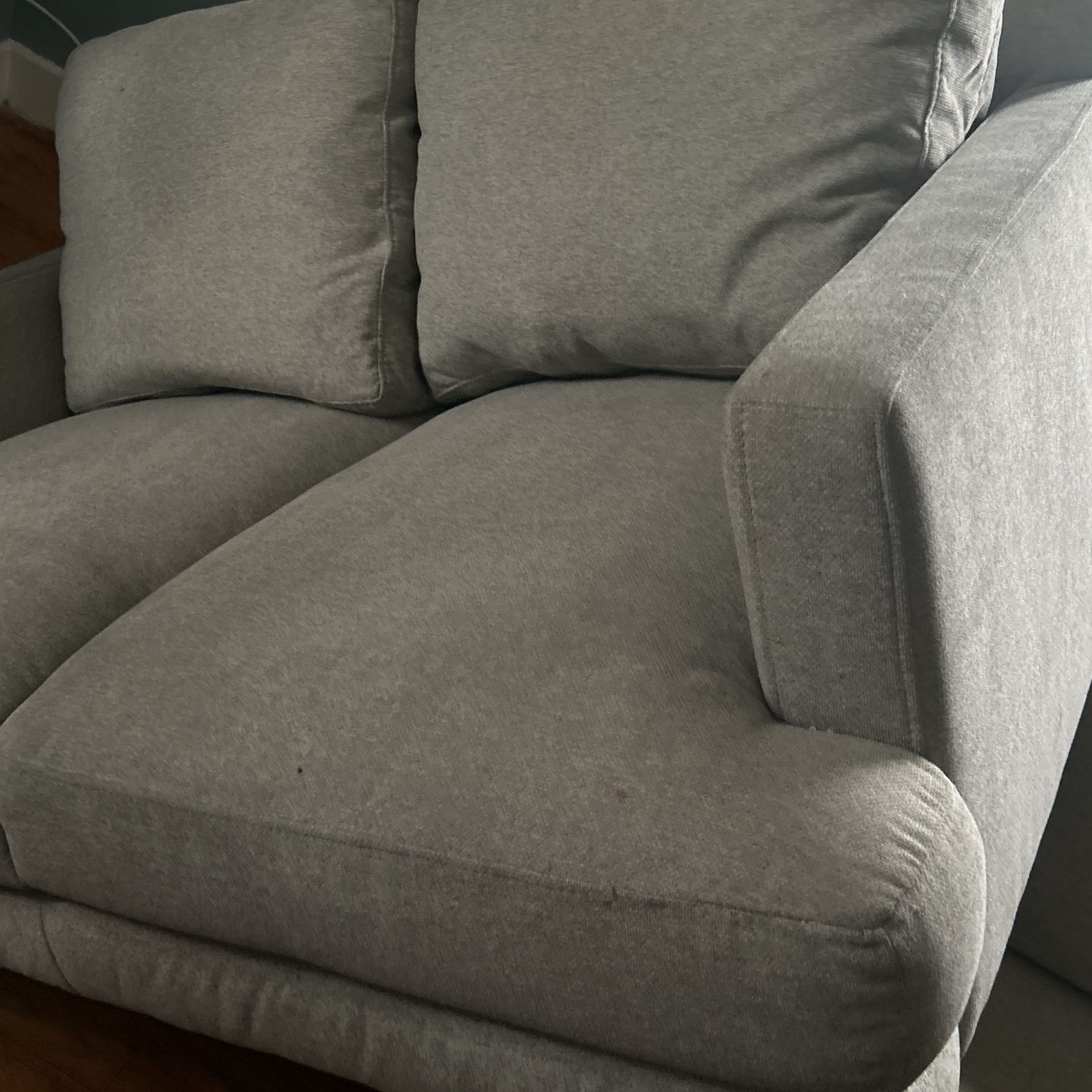 Gray Modern Love Seat Couch