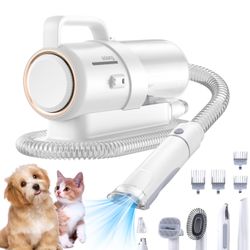 Pet Clipper Grooming &Dog Grooming Vacuum Kit,Vacuum & Nail Grinder - Low Noise Tech, 99% Hair Pickup & 2.3L Dust Cup Capacity - Proven Tools for Pet 