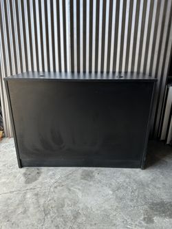 Black Wood Retail Store Counter W/ Shelves 4 X 2