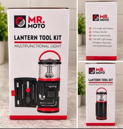 Brand New 2-in-1 LED Camping Lantern with 15-Piece Tool Kit