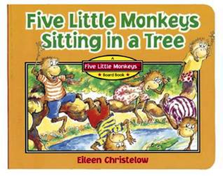BOOK Five Little Monkeys Sitting in a Tree: Eileen Christelow: Board Book Very Good Condition