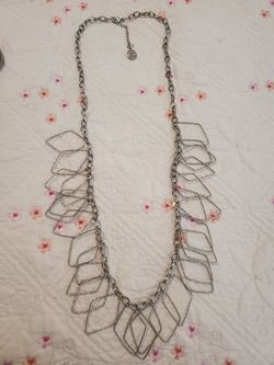 Erika Lyons silver tone long necklace