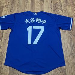 Los Angeles Dodgers Stitched Blue Custom Japanese Shohei Ohtani Jerseys