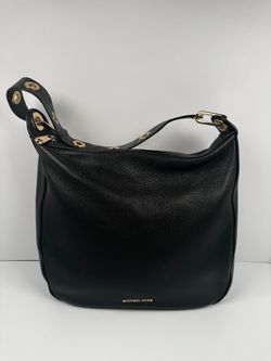 Michael Kors Raven Large Leather Shoulder Bag Black