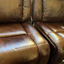 Leather 6 piece family couch(THROW OFFERS)