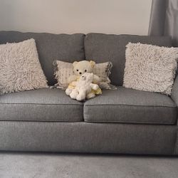 Gray Fabric Memory Foam Sleeper