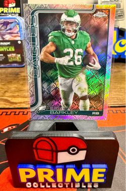 2025 Topps Chrome Saquon Barkley Fanatics Exclusive Logo Parallel