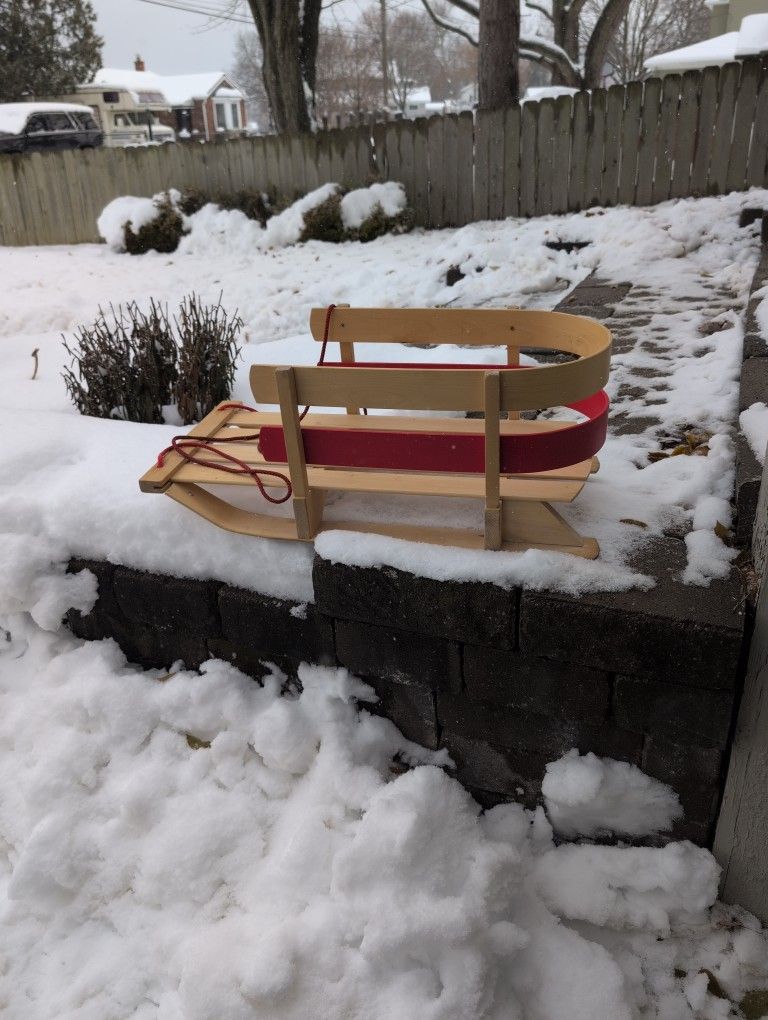 Wooden Toddler Sled