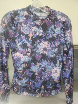 Women's Shein Sheer Floral Top Size Medium