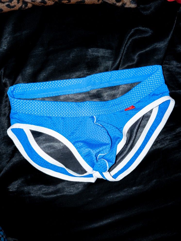 Blue Cotton jockstrap