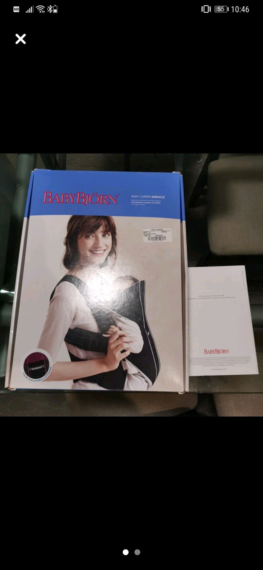 Baby Bjorn carrier, almost new come with cover.