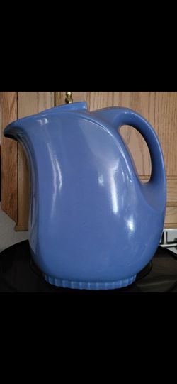 Vintage Hall China Periwinkle Blue Water Pitcher