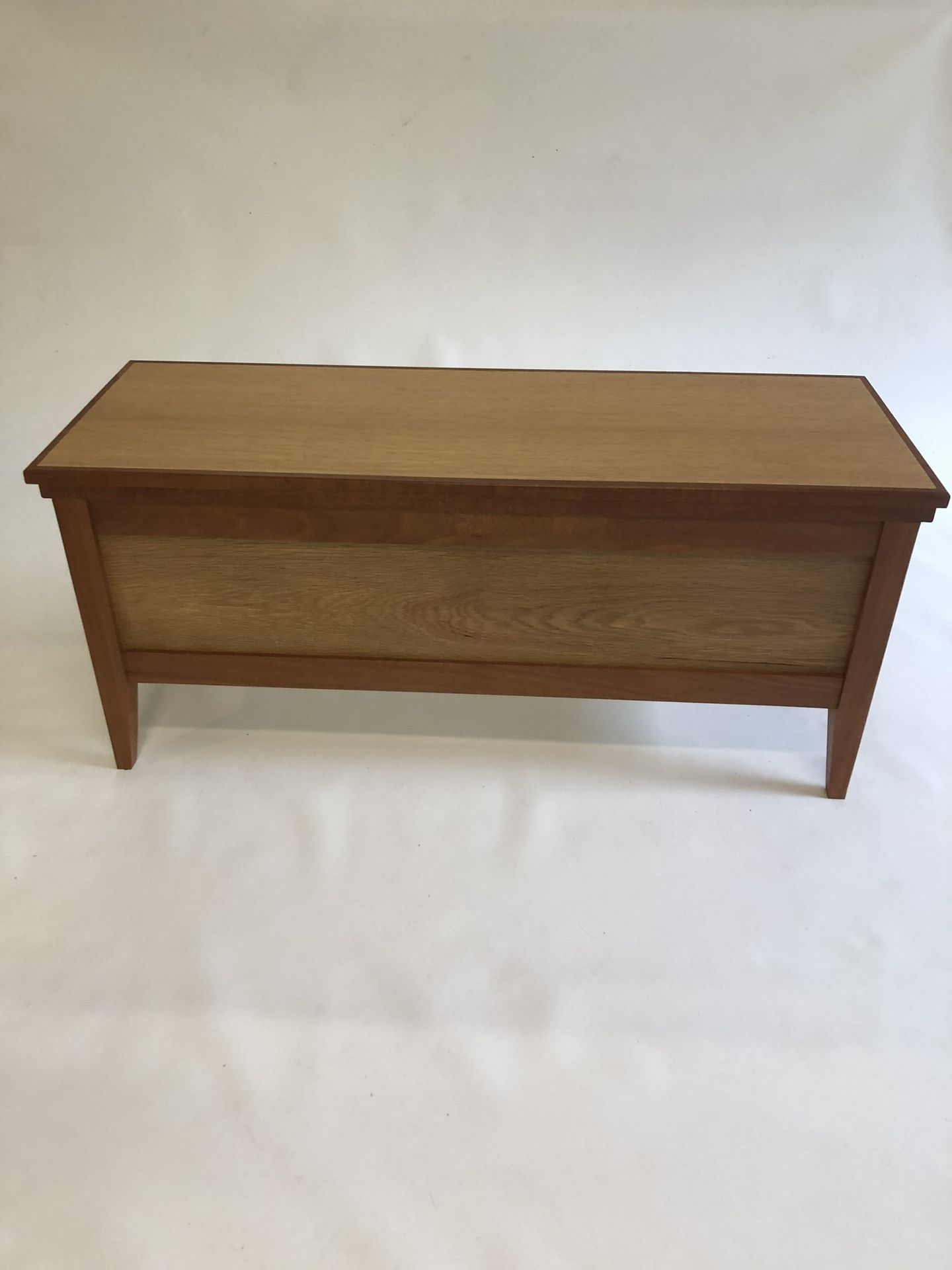 Handcrafted 3-Sided Bench in Solid Mahogany & White Oak Plywood