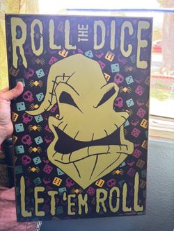 Oogie boogie wooden poster