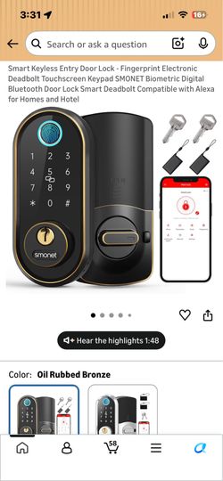 Smokey fingerprint & ic fobs lock