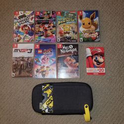 Nintendo Switch Games & Travel Case for (swith lite)