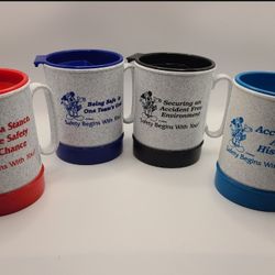 Vintage Disney Mickey Mouse Safety Mugs Set (4) – Disneyland Promo 80s/90s