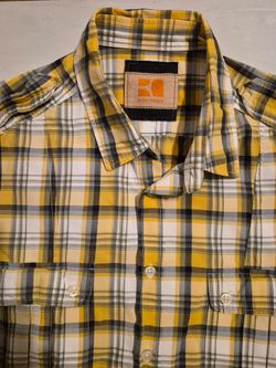 Men's Yellow Hugo Boss Shirt Size Medium