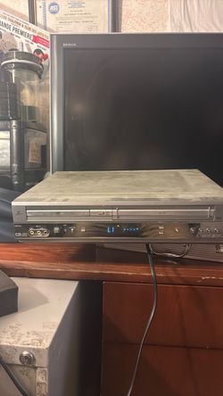 DVD VHS player and backdrop screen holder
