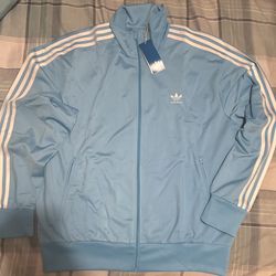 Adidas Firebird Track Jacket XL Mens Blue Burst White Full Zip Originals