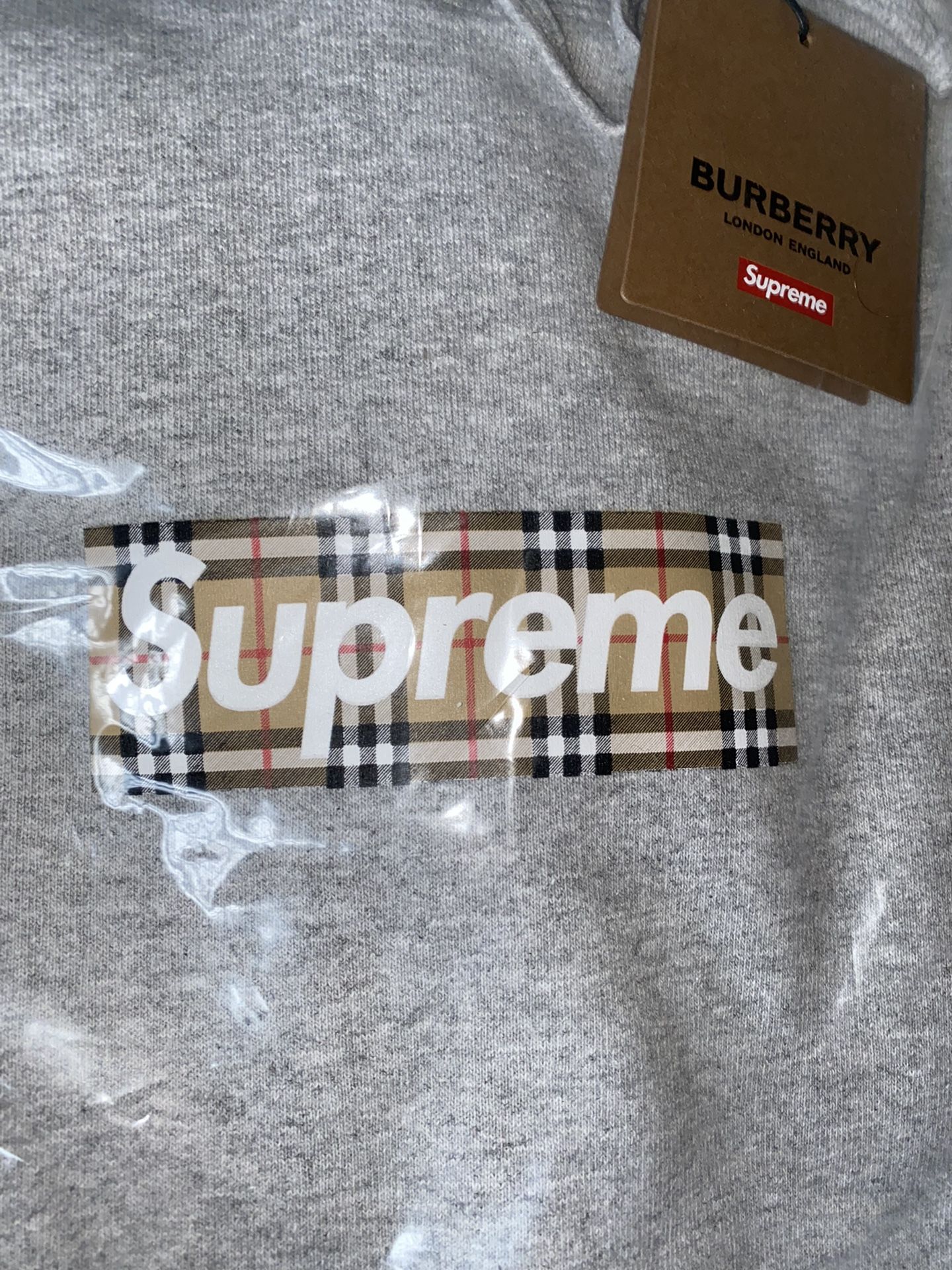 Supreme Burberry Box Logo Hoodie Size Large Bogo