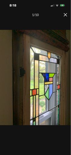 Antique stained glass window