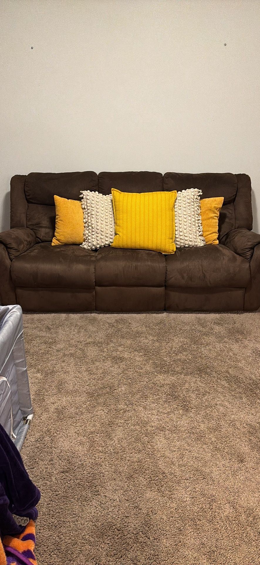 3 Piece Chocolate Brown Reclining Couches