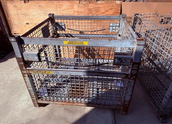Foldable heavy duty Wire Storage Cages with rolling , best offer