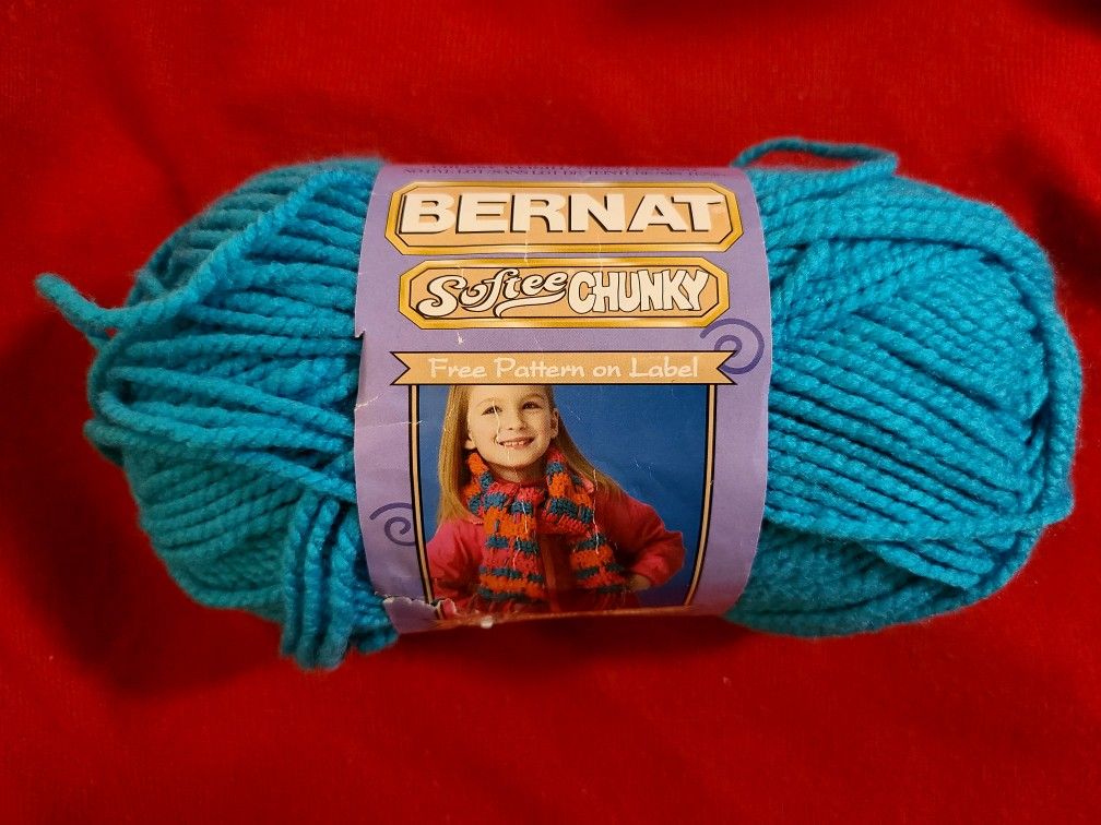 Bernat Soft Chunky Yarn Hot Blue Only One 